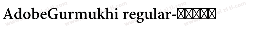 AdobeGurmukhi regular字体转换